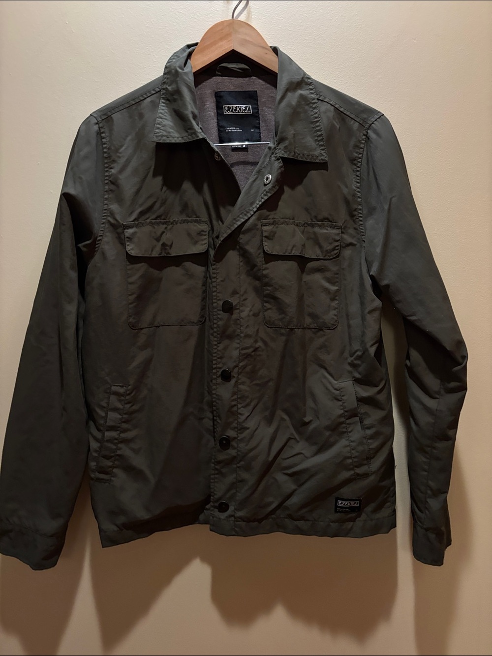 Ezekiel Men's Military Field Jacket in Olive Green